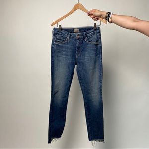 MOTHER Denim Jeans The Looker Ankle Step Fray Size 25
